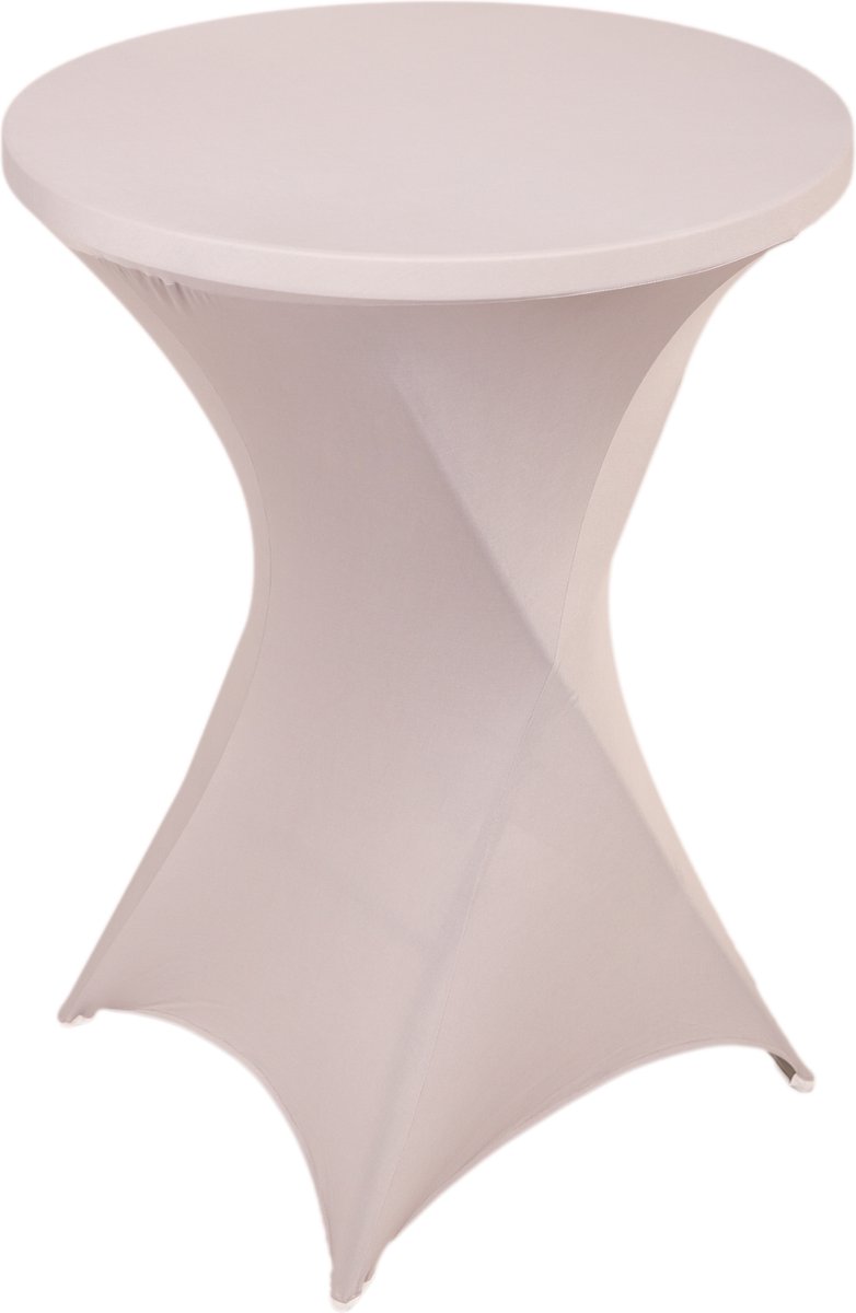 Statafelrok Licht Grijs – ∅80-85 x 110 cm – Stretch –   voor Statafel – Geschikt voor Horeca Evenementen | Sta Tafel Hoes | Staantafelhoes | Cocktailparty | Trouwerij